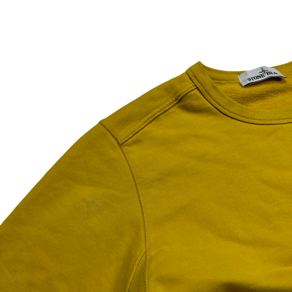 Stone Island 2018 Yellow Crewneck Sweatshirt - Medium