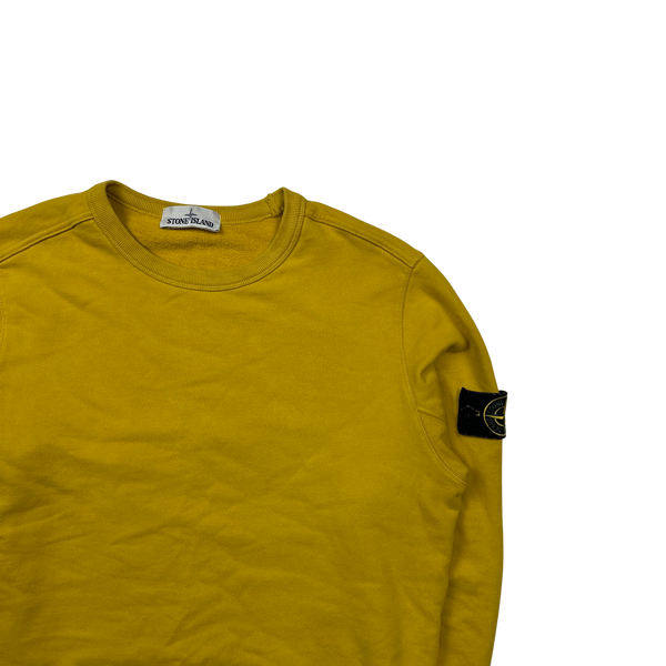Stone Island 2018 Yellow Crewneck Sweatshirt - Medium