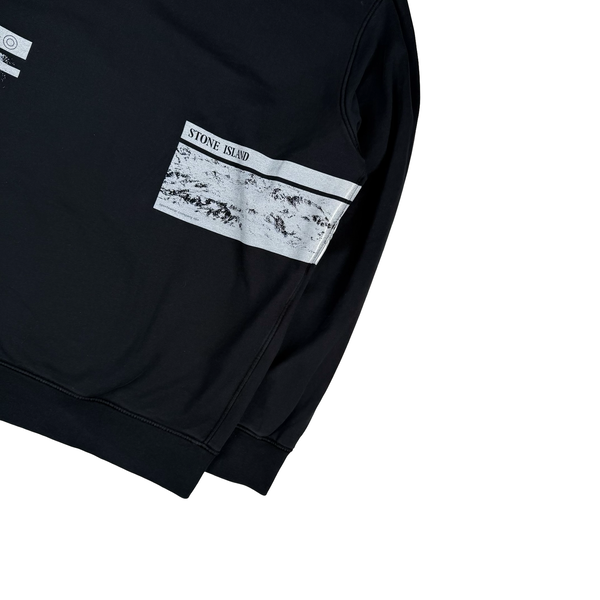 Stone Island 2020 Black Crewneck Graphic Sweatshirt - 3XL
