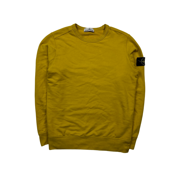 Stone Island 2018 Yellow Crewneck Sweatshirt - Medium