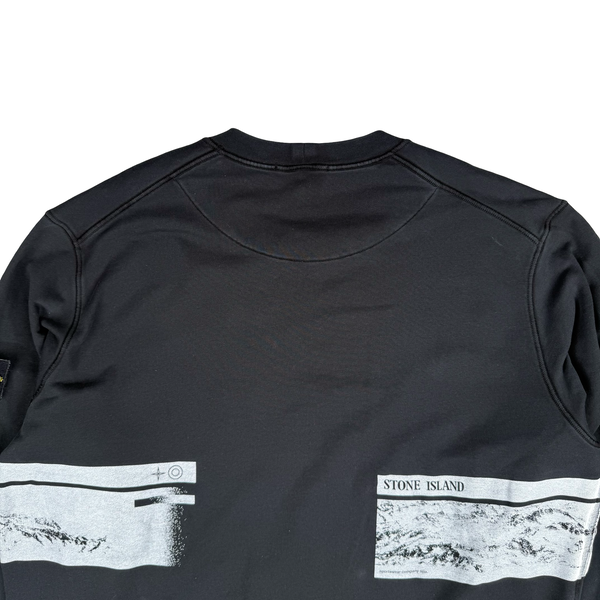 Stone Island 2020 Black Crewneck Graphic Sweatshirt - 3XL