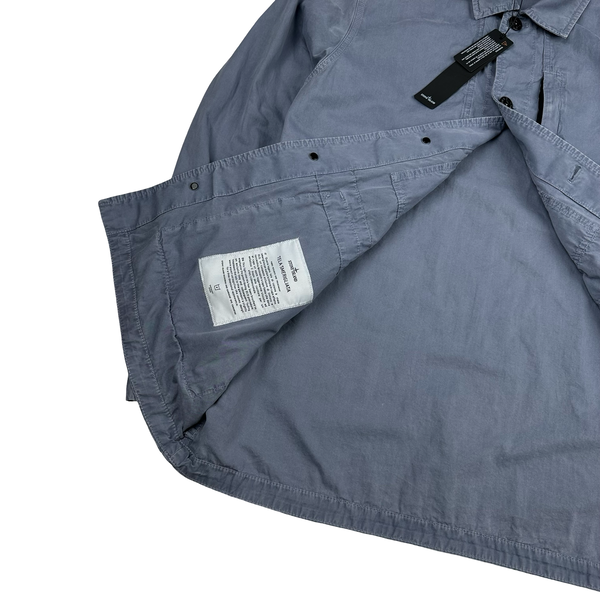 Stone Island 2021 Blue Cotton Tela Smerigliata Jacket - Large