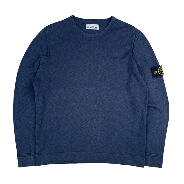 Stone Island 2017 Blue Soft Knit Crewneck - XL
