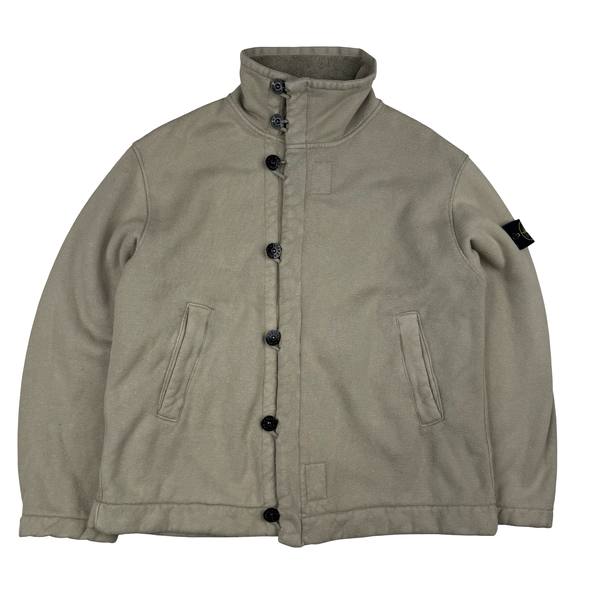Stone Island Vintage 2000 Cotton Blend Fleece Lined Beige Jacket- XL
