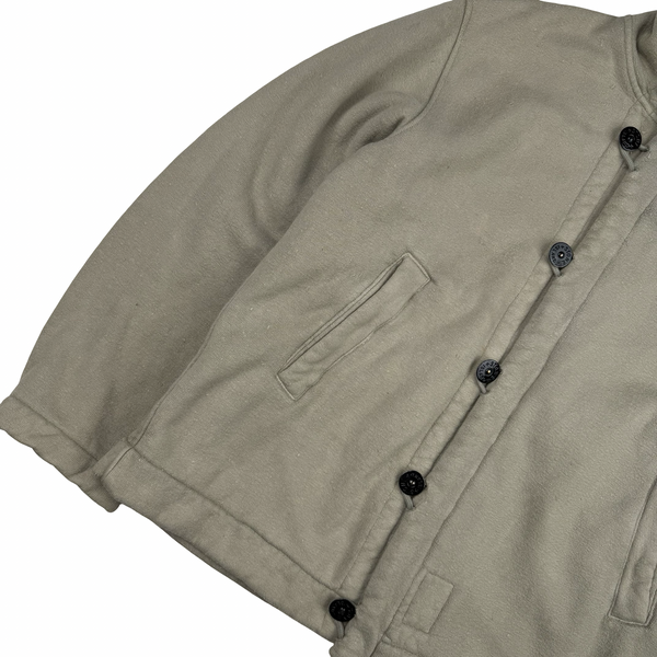 Stone Island Vintage 2000 Cotton Blend Fleece Lined Beige Jacket- XL