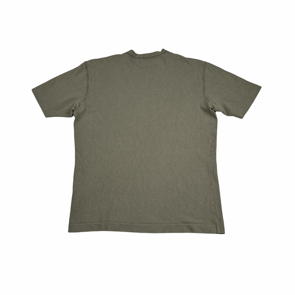 Stone Island 2018 Khaki Cotton Compass Logo T Shirt - Large