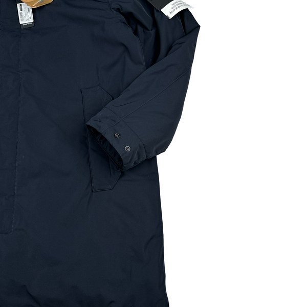 Stone Island 2024 Navy Micro Twill Primaloft Long Buttoned Jacket - XXL