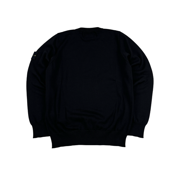 Stone Island 2022 Black Soft Knit Jumper - Small
