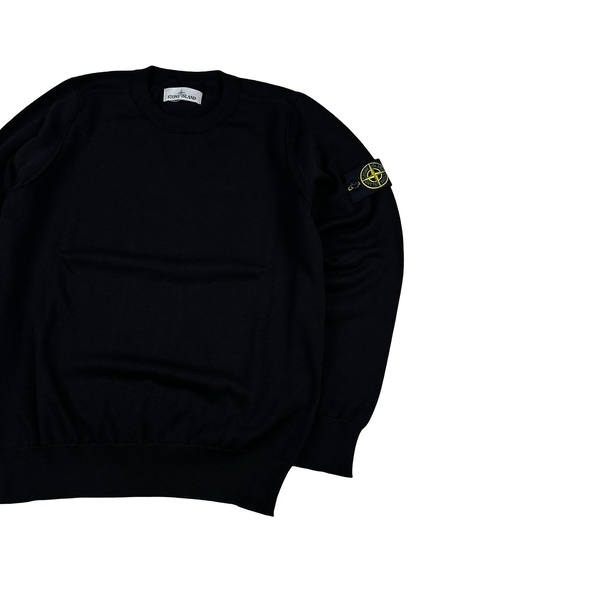 Stone Island 2022 Black Soft Knit Jumper - Small