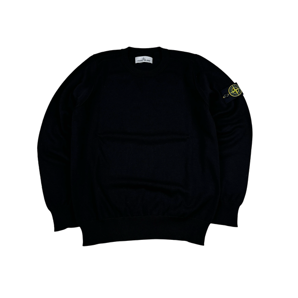 Stone Island 2022 Black Soft Knit Jumper - Small