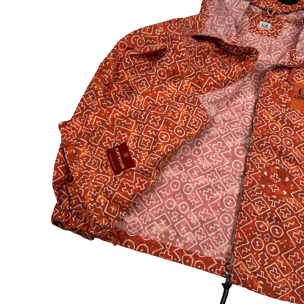 CP Company Burnt Orange Inca Flatt Nylon Lightweight Goggled Jacket - Large