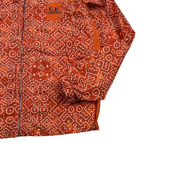 CP Company Burnt Orange Inca Flatt Nylon Lightweight Goggled Jacket - Large