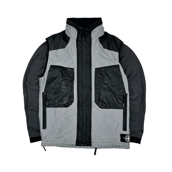 Stone Island Garment Dyed Plated Reflective With Mussola Gommata 3 IN 1 Jacket - Large