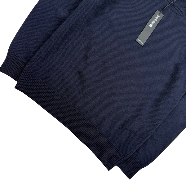 Stone Island 2024 Navy Lana Wool Knit Jumper - Medium