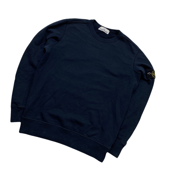 Stone Island 2017 Navy Cotton Crewneck Sweatshirt - Medium