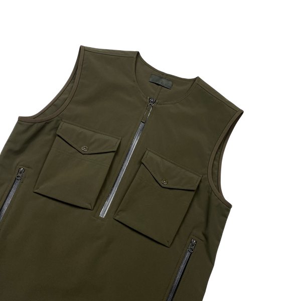 Stone Island Khaki Ghost Stretch 5L Gilet - Large