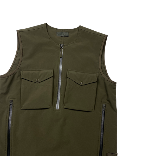 Stone Island Khaki Ghost Stretch 5L Gilet - Large