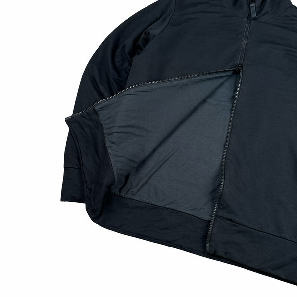 Stone Island 2022 Black Ghost Stretch Cotton Zipped Jumper - Small