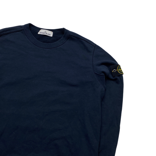 Stone Island 2017 Navy Cotton Crewneck Sweatshirt - Medium