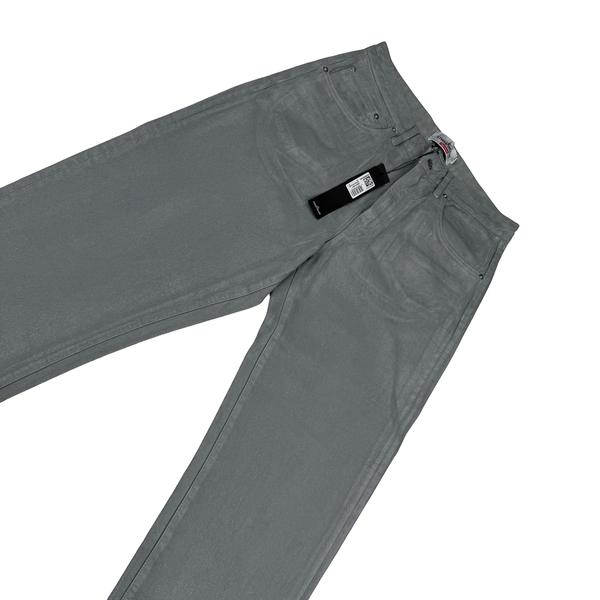 Stone Island x Supreme 2023 Reflective Silver Grey Bull Denim TC Jeans - Small
