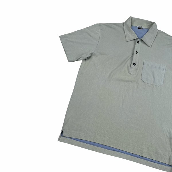 Stone Island 2005 Light Blue Cotton Stencil Logo T Shirt - XL