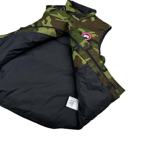 Canada Goose Green/Khaki Down Camo Gilet Vest - Large