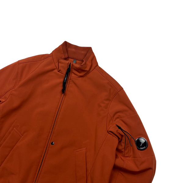 CP Company Burnt Orange Soft Shell Lens Viewer Jacket - Medium