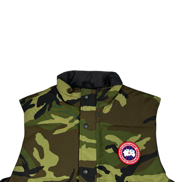 Canada Goose Green/Khaki Down Camo Gilet Vest - Large