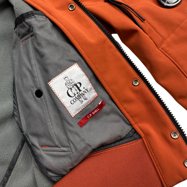 CP Company Burnt Orange Soft Shell Lens Viewer Jacket - Medium