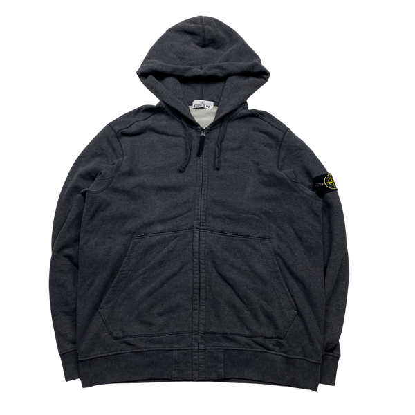 Stone Island Dark Grey Zipped Hoodie - XXL