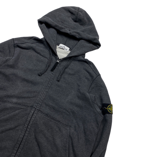 Stone Island Dark Grey Zipped Hoodie - XXL
