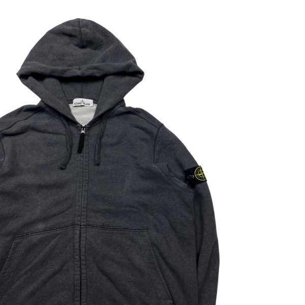 Stone Island Dark Grey Zipped Hoodie - XXL