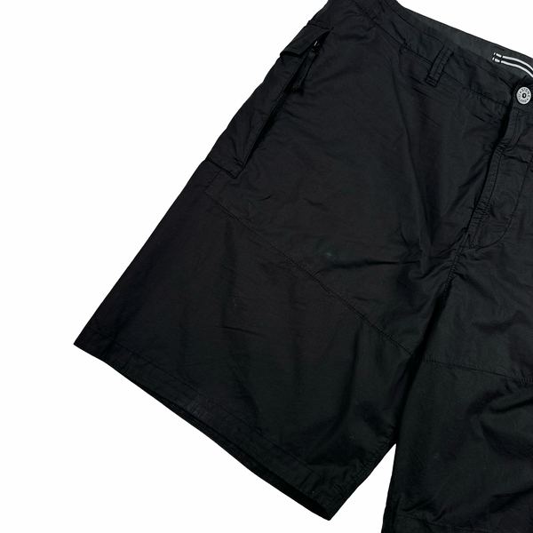 Stone Island 2024 Black Cotton SL Cargo Shorts - 36"