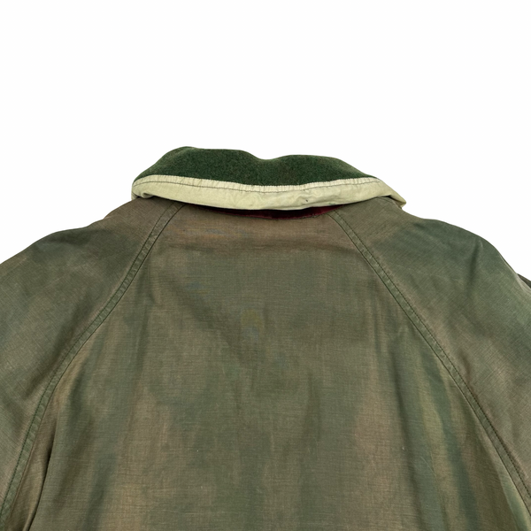 Stone Island 1990s Vintage Green Raso Gommato Dutch Rope Jacket - XL