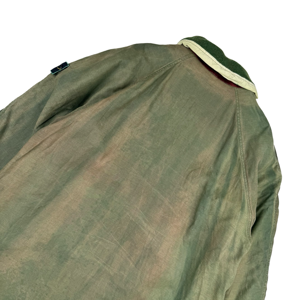 Stone Island 1990s Vintage Green Raso Gommato Dutch Rope Jacket - XL