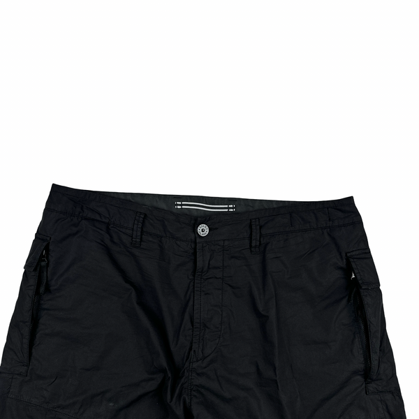 Stone Island 2024 Black Cotton SL Cargo Shorts - 36"
