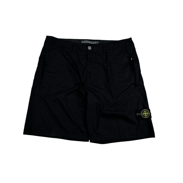 Stone Island 2024 Black Cotton SL Cargo Shorts - 36"
