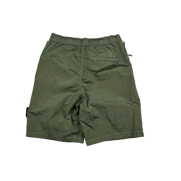 Stone Island 2023 Green Nylon Metal Econyl Shorts - 31"