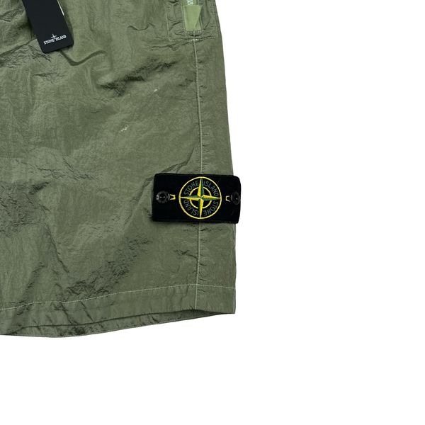Stone Island 2023 Green Nylon Metal Econyl Shorts - 31"