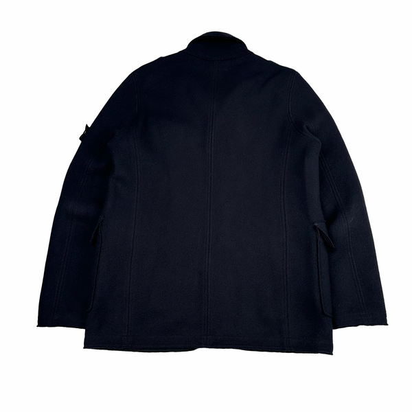Stone Island 2011 Navy Wool Knitted Heavyweight Jacket - Medium