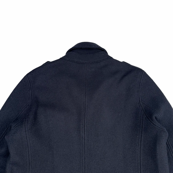 Stone Island 2011 Navy Wool Knitted Heavyweight Jacket - Medium