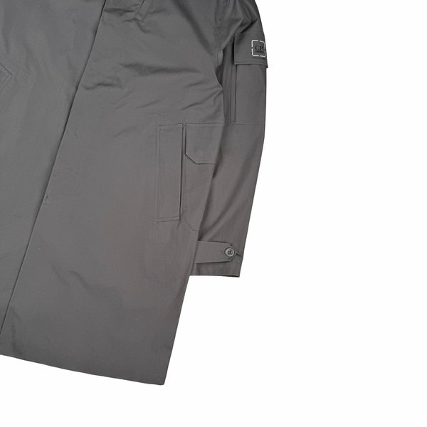 CP Company Grey Metropolis Series Hydro-Stop Tela Long Button Rain Jacket - Large
