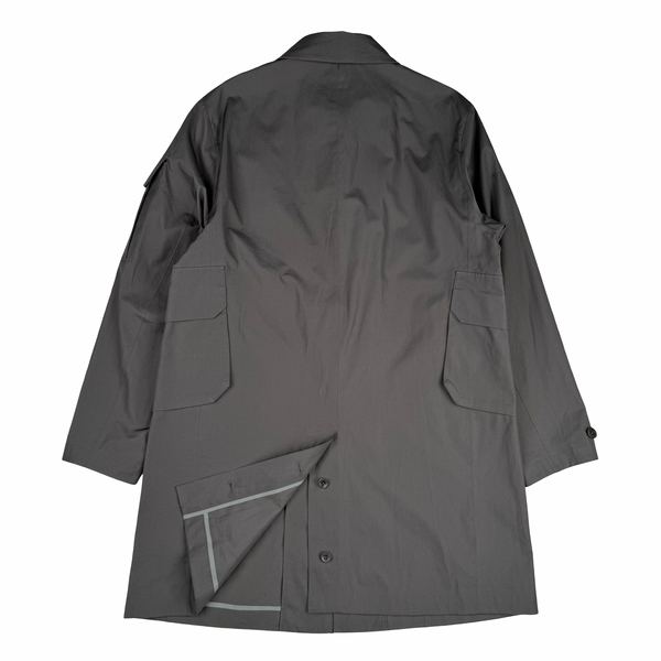 CP Company Grey Metropolis Series Hydro-Stop Tela Long Button Rain Jacket - Large