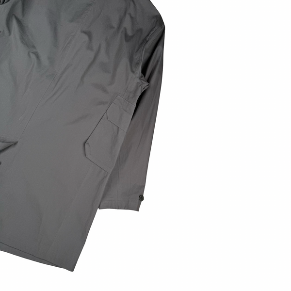 CP Company Grey Metropolis Series Hydro-Stop Tela Long Button Rain Jacket - Large
