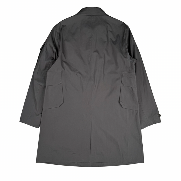 CP Company Grey Metropolis Series Hydro-Stop Tela Long Button Rain Jacket - Large