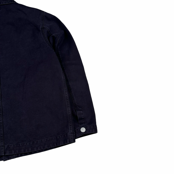 Stone Island Plated Cotton Canvas Marina Spellout Jacket - Small