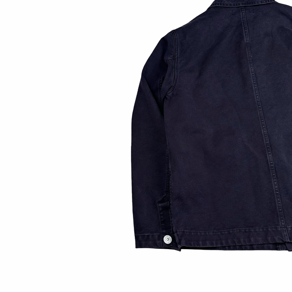 Stone Island Plated Cotton Canvas Marina Spellout Jacket - Small
