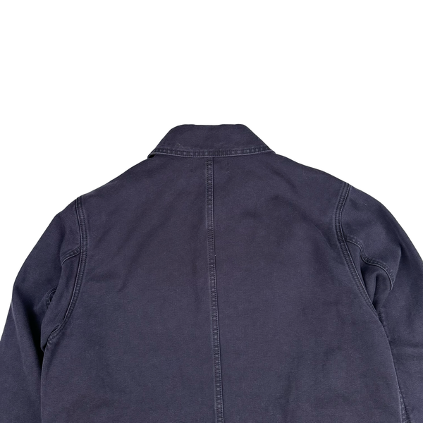Stone Island Plated Cotton Canvas Marina Spellout Jacket - Small