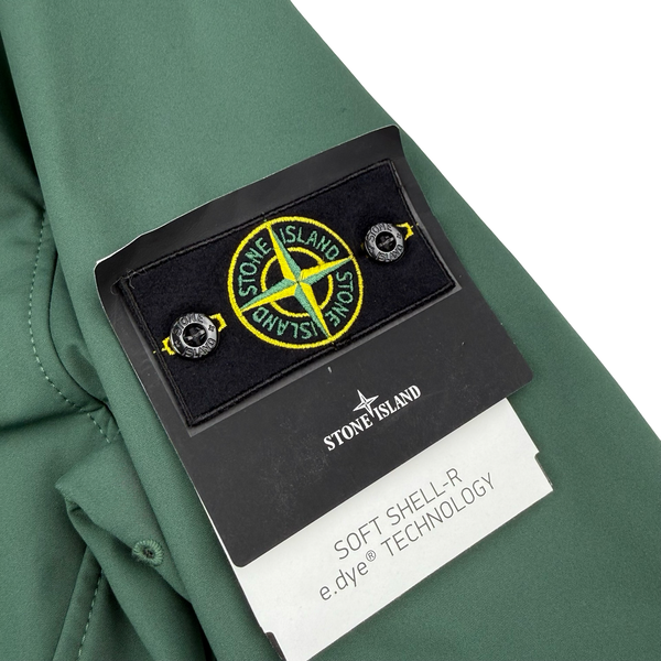 Stone Island 2025 Forest Green Soft Shell-R Jacket - Medium