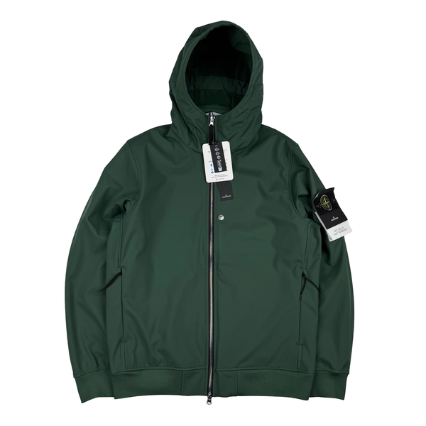 Stone Island 2025 Forest Green Soft Shell-R Jacket - Medium